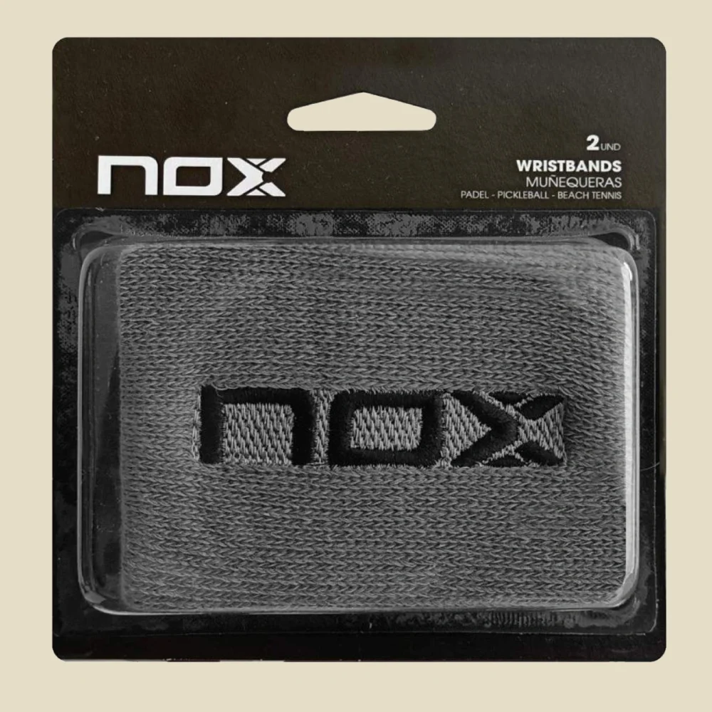 Nox plaukstas saites, pelēkas/melnas ar logotipu, 2 gab.