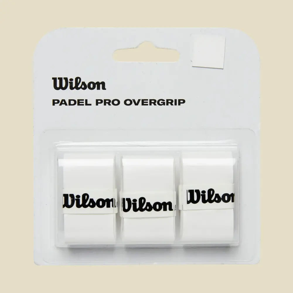 Overgripi Wilson Padel Pro balti – 3 gab.