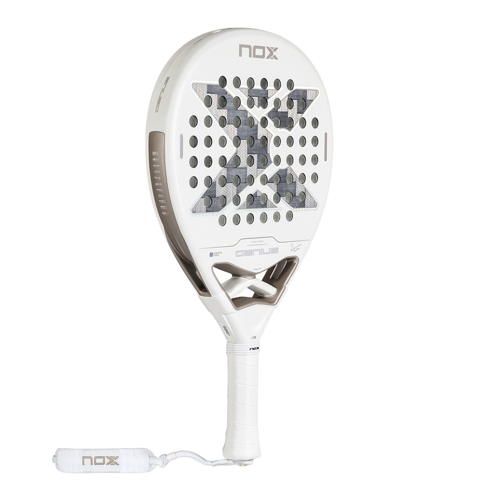 NOX AT10 Genius 12K Xtrem Lite Agustín Tapia 2027, balta / pelēka, skats leņķī