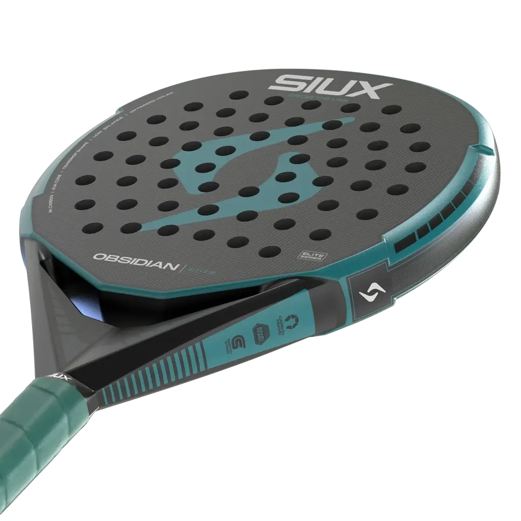 Siux Obsidian Elite 2027, melna / tirkīza, tuvplāns