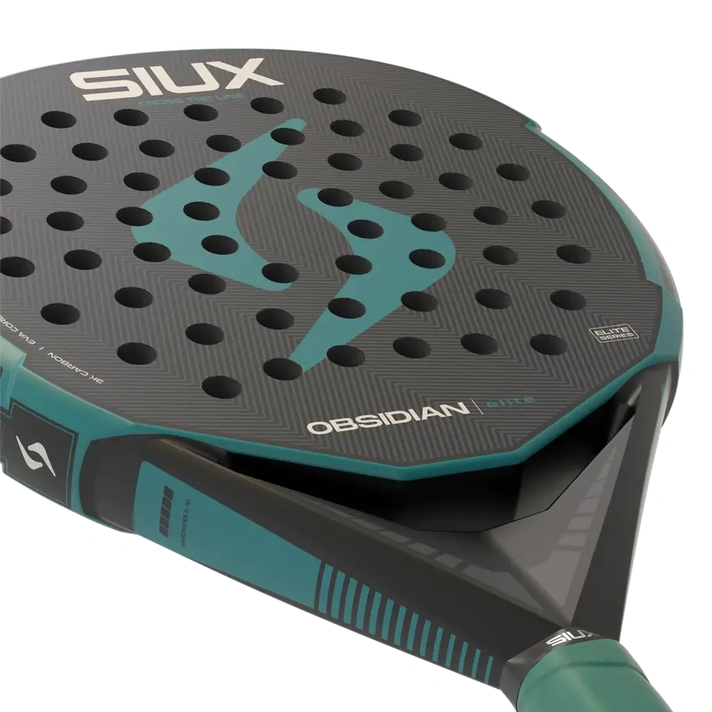 Siux Obsidian Elite 2027, melna / tirkīza, tuvplāns