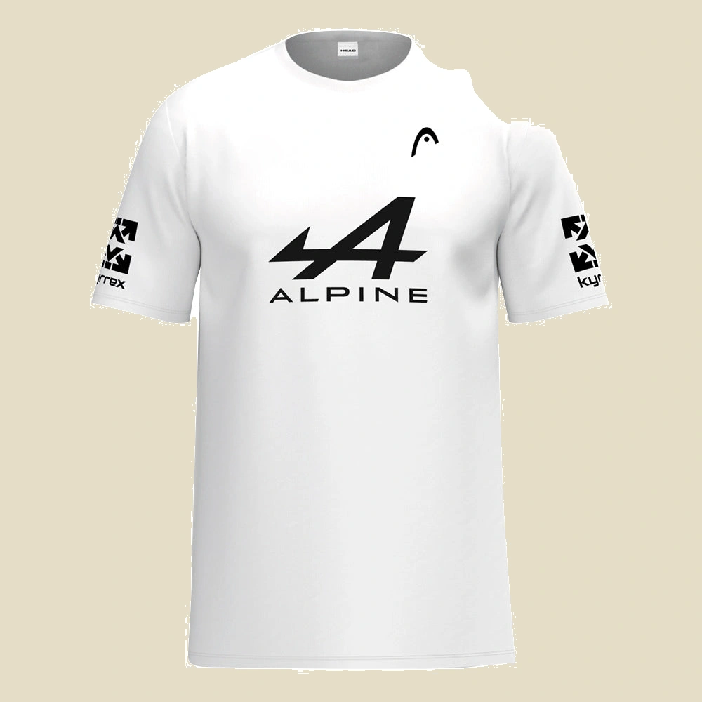 [M] Head Arturo Coello Official T-shirt balts 2025, skats no priekšas