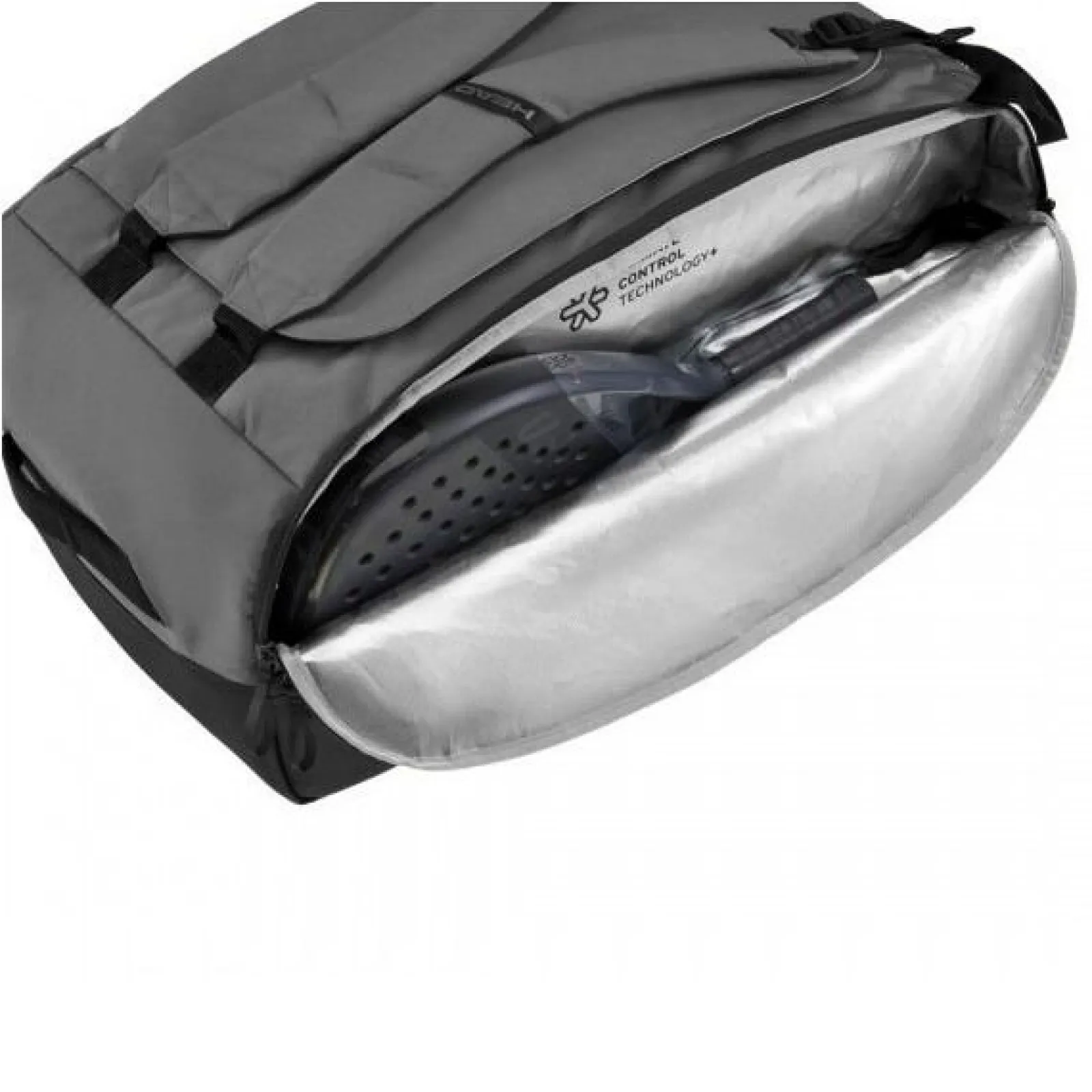 Head Pro X Duffle L padela soma melna-zaļa, tuvplāns