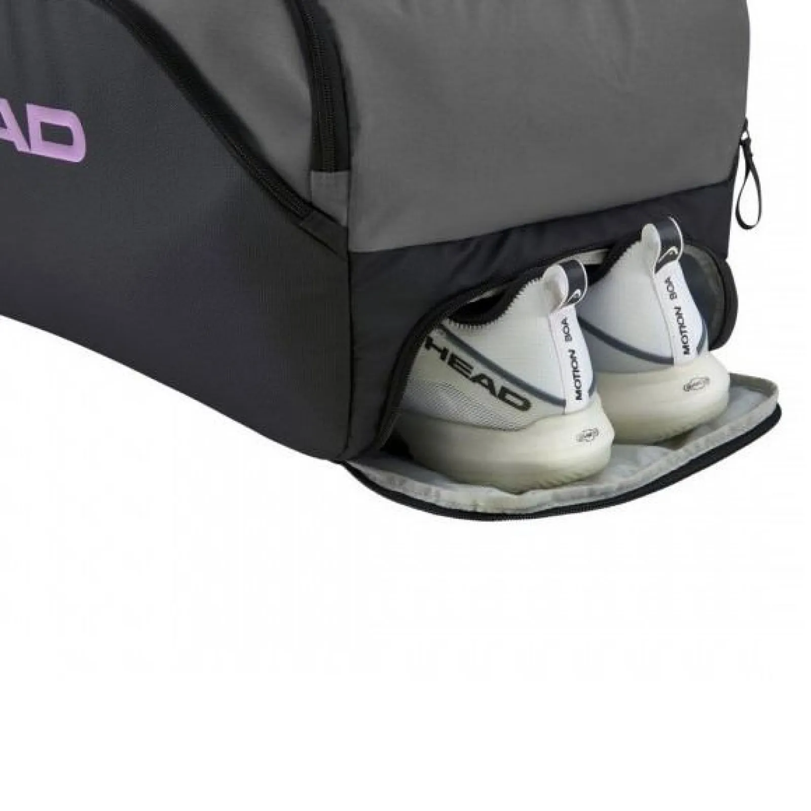 Head Pro X Duffle L padela soma melna-zaļa, tuvplāns