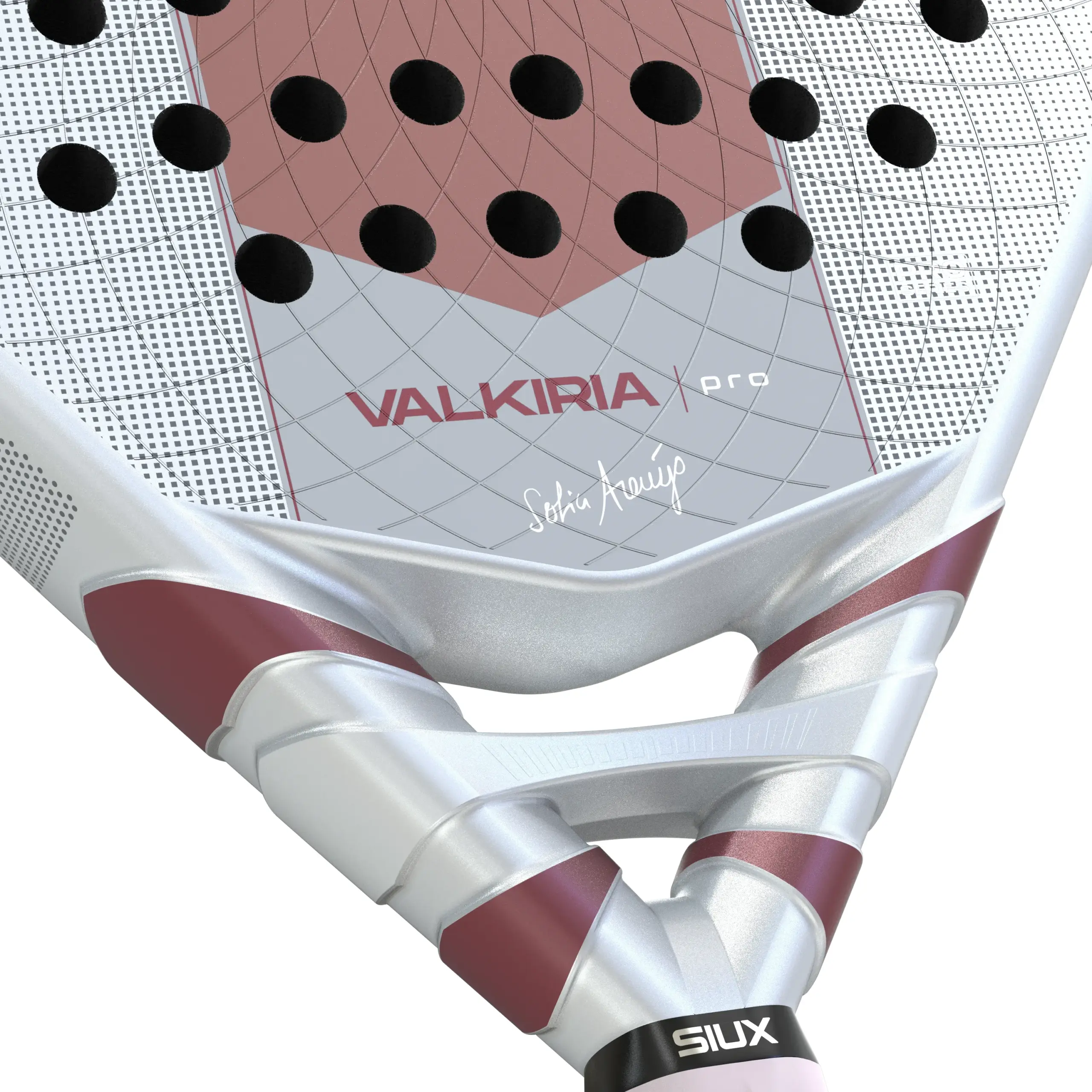 Siux Valkiria Pro 2027, balta / rozā, tuvplāns